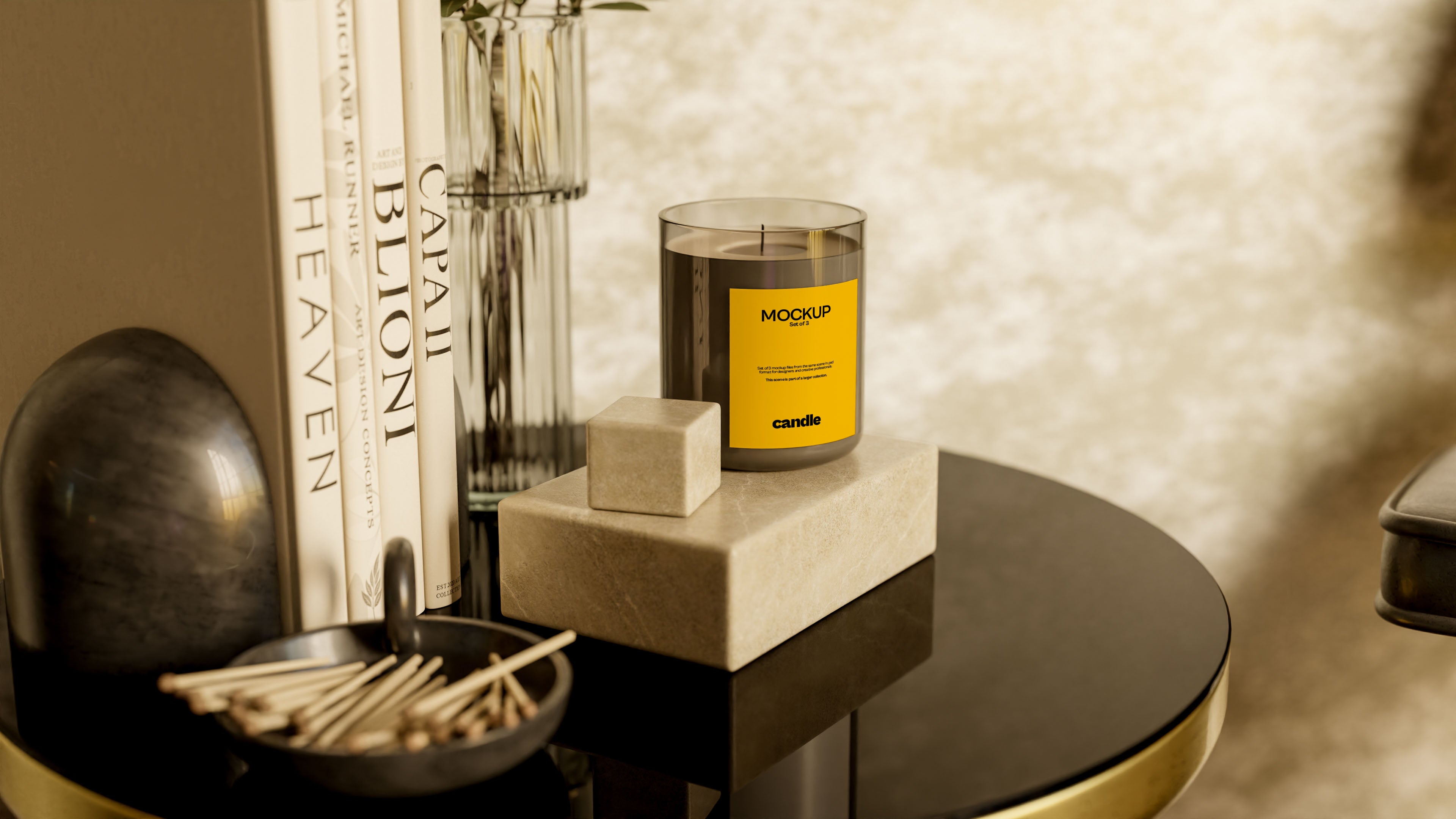 Candle Label Mockup Bundle – Polo Collection (3 PSD)