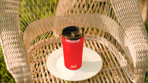 Cone-Shaped White Sublimation Tumbler Mockup Bundle – Arbor Collection (4 PSD)