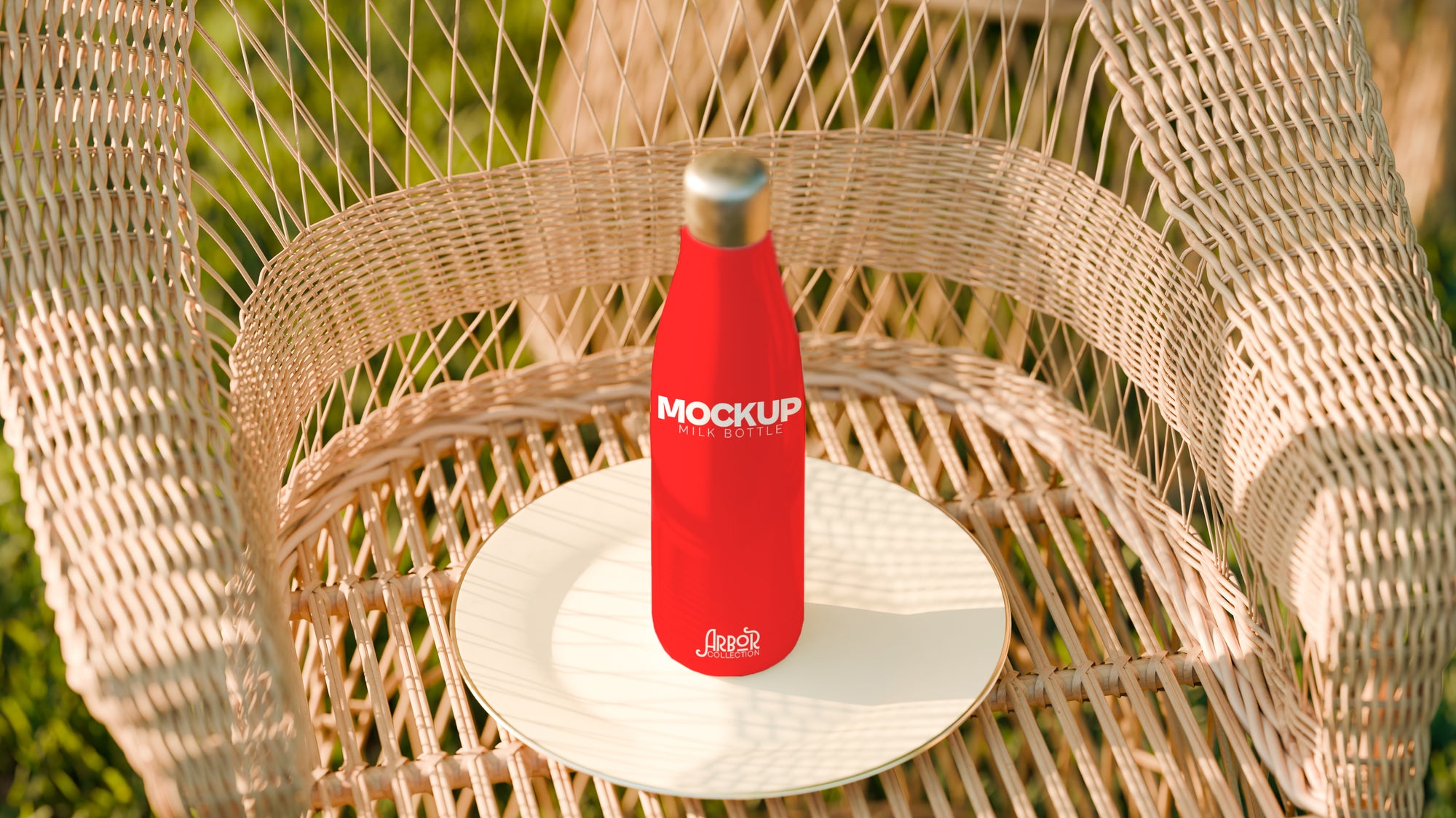 Milk Bottle-Shaped Sublimation Tumbler Mockup Bundle – Arbor Collection (4 PSD)