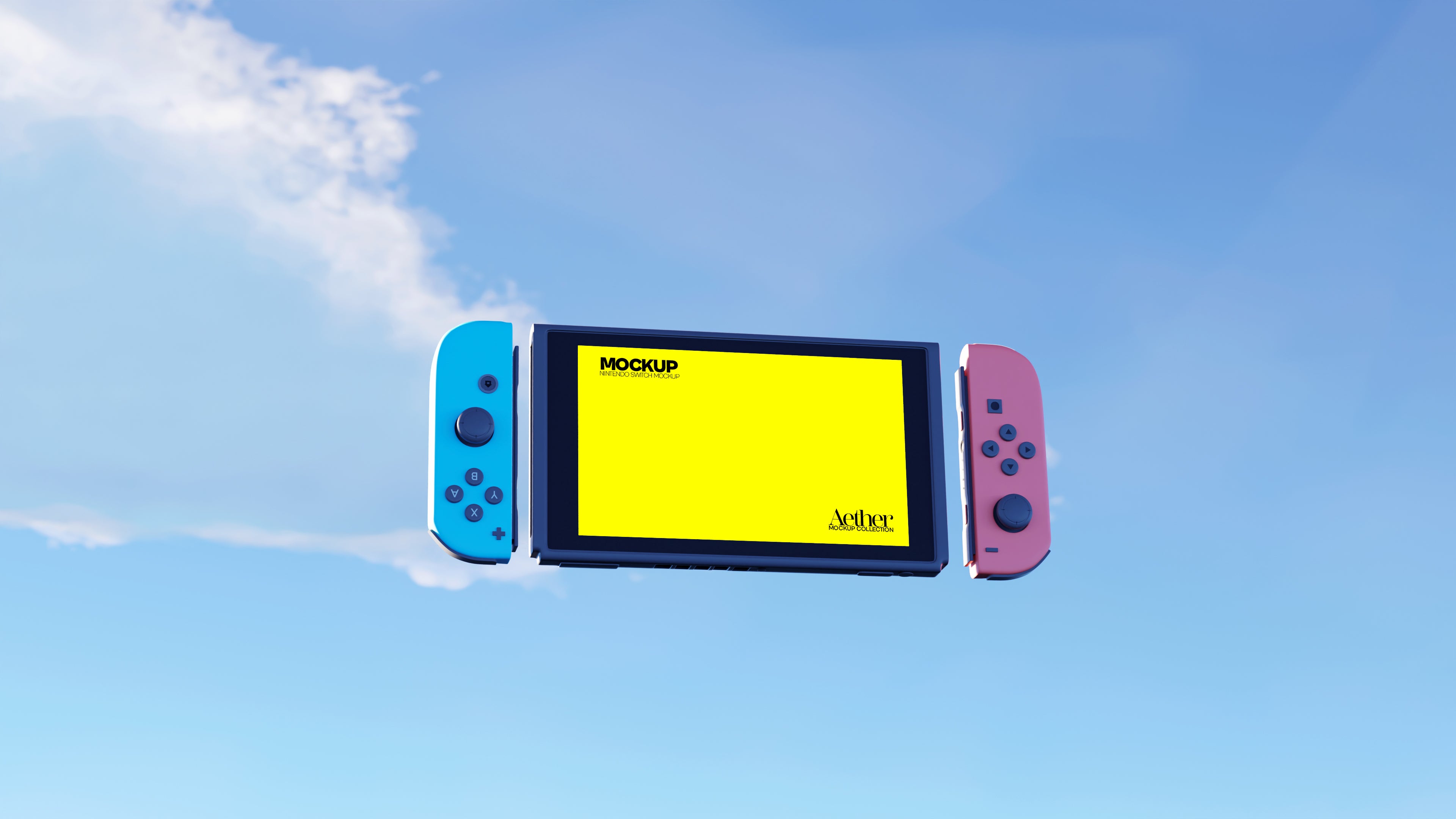 Nintendo Switch Screen Mockup Bundle – Aether Collection (3 PSD)