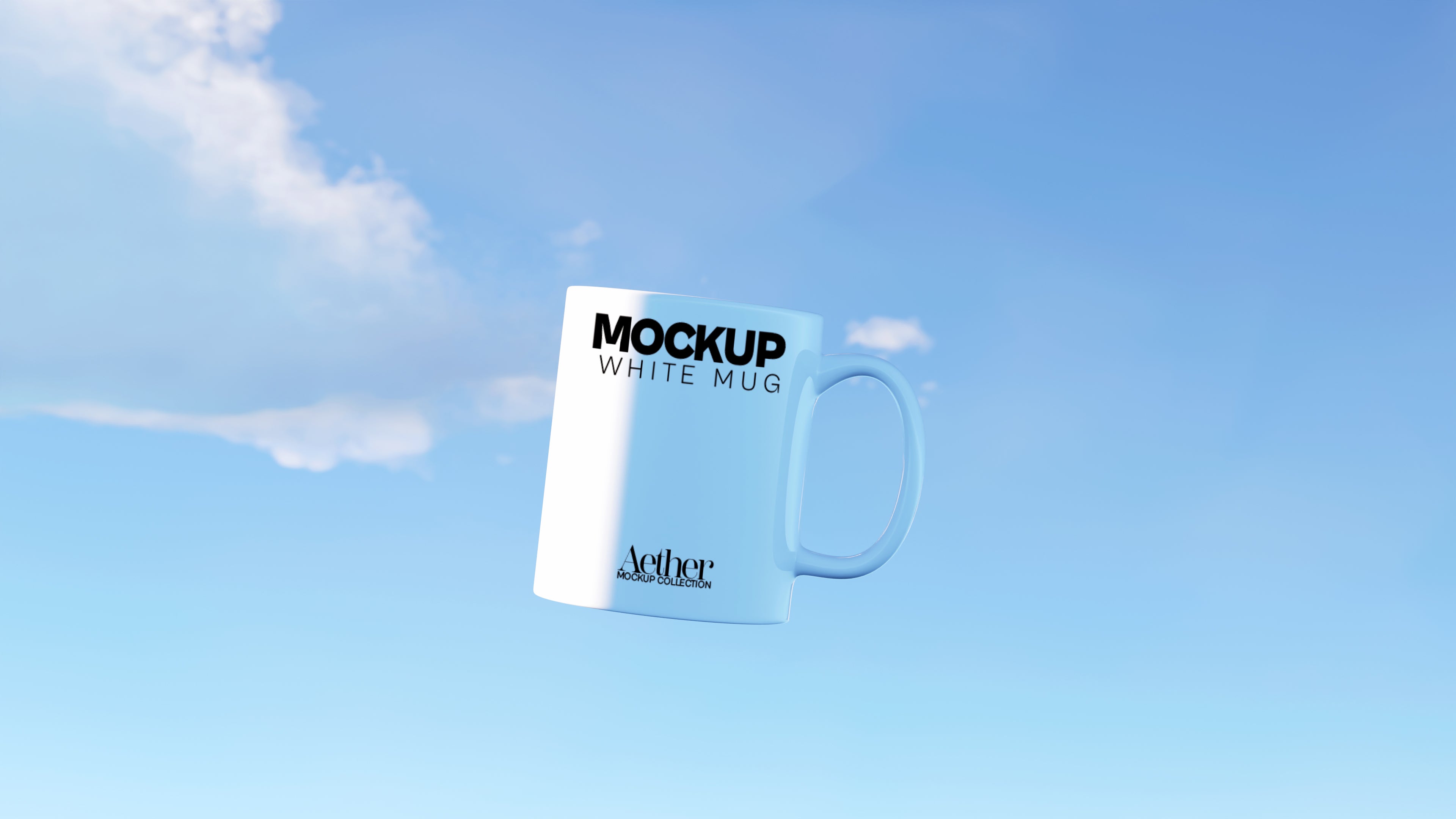 11oz White Sublimation Coffee Mug Mockup Bundle – Aether Collection (3 PSD)