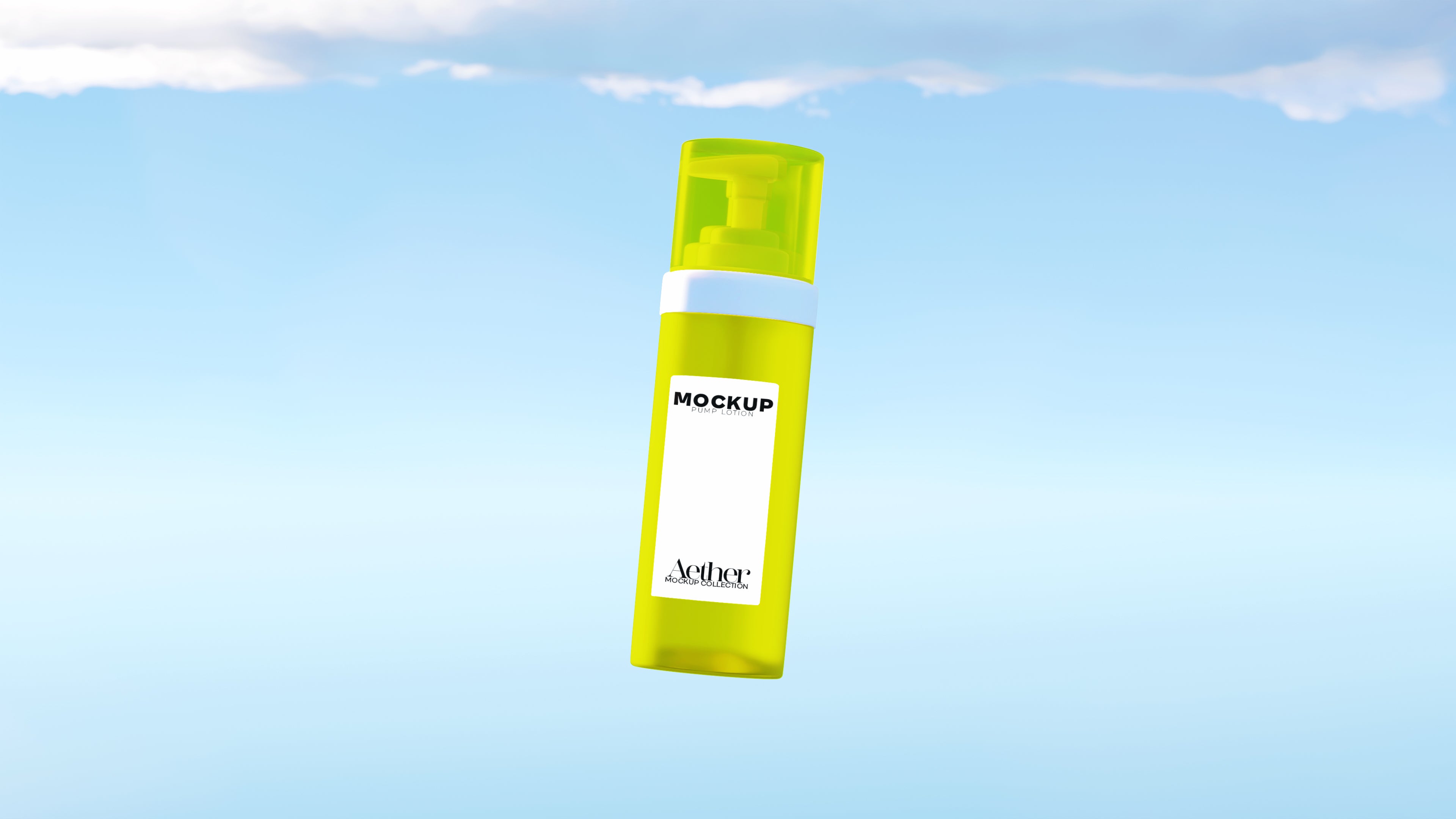 Lotion Pump Bottle Mockup Bundle – Aether Collection (3 PSD)