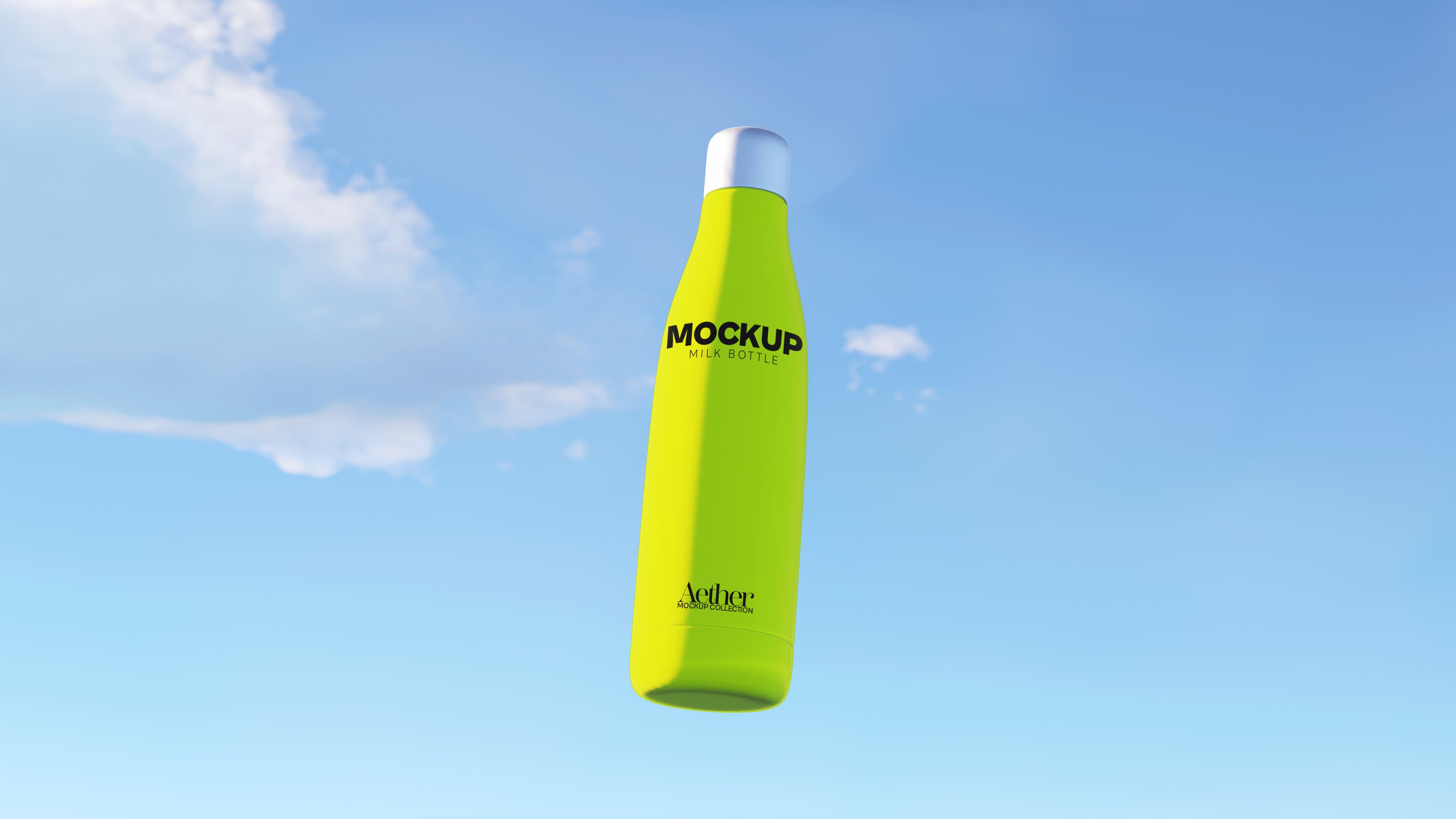 Milk Bottle Tumbler Mockup Bundle – Aether Collection (3 PSD)