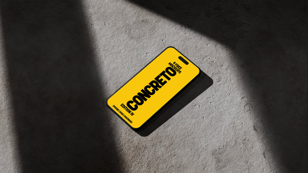 Free iPhone Mockups – Concreto 4 Collection (3 PSDs)