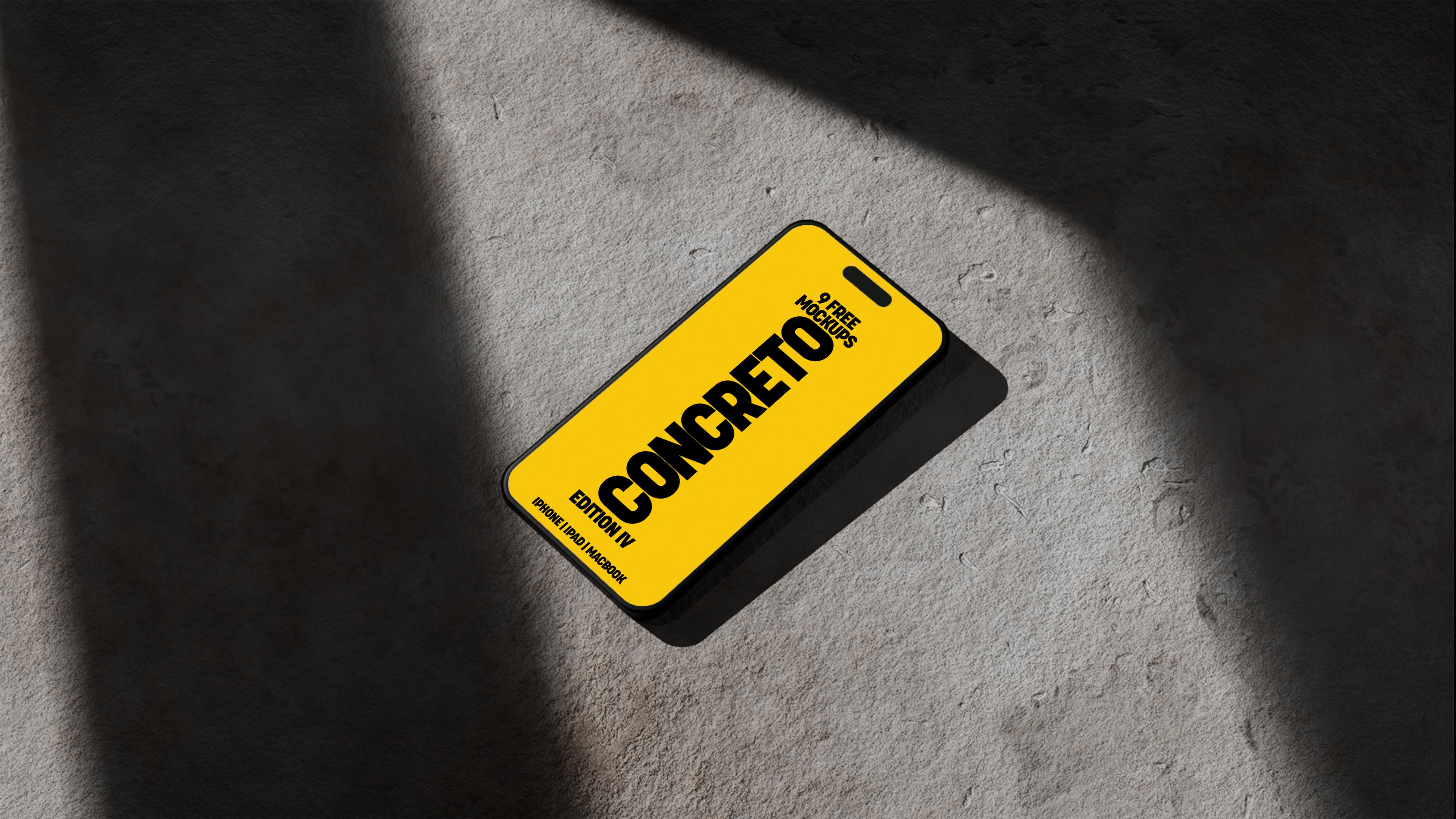 Free iPhone Mockups – Concreto 4 Collection (3 PSDs)