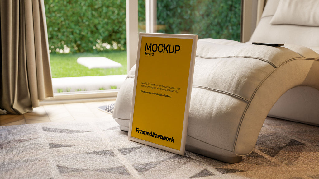 Framed Artwork Mockup Bundle – Verdant Collection (3 PSD)