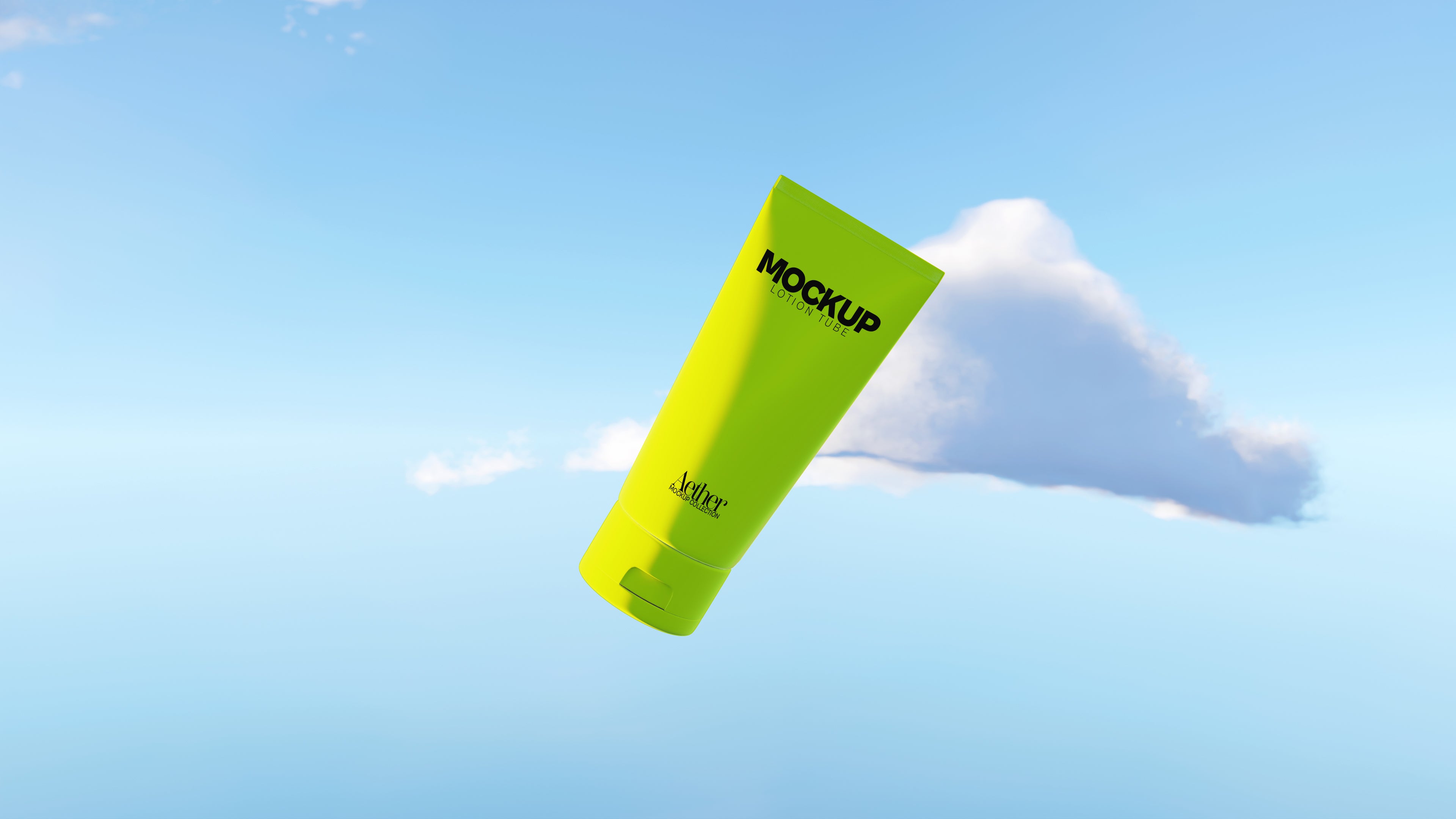 Lotion Tube Mockup Bundle – Aether Collection (2 PSD)