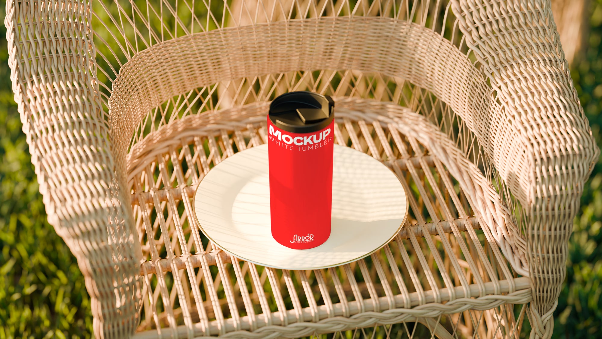 Straight-Shaped White Sublimation Tumbler Mockup Bundle – Arbor Collection (4 PSD)