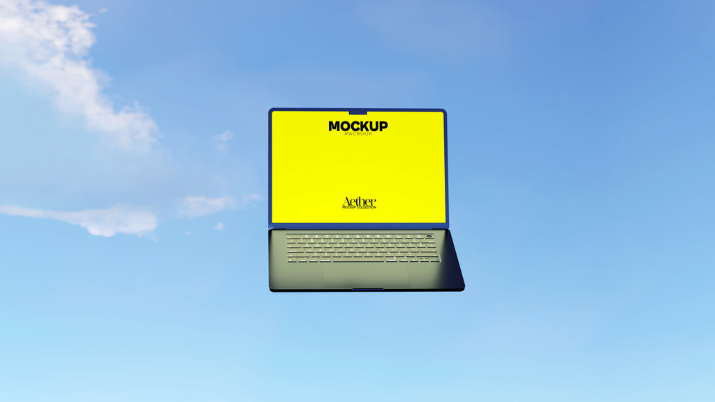 MacBook Screen Mockup Bundle – Aether Collection (3 PSD)