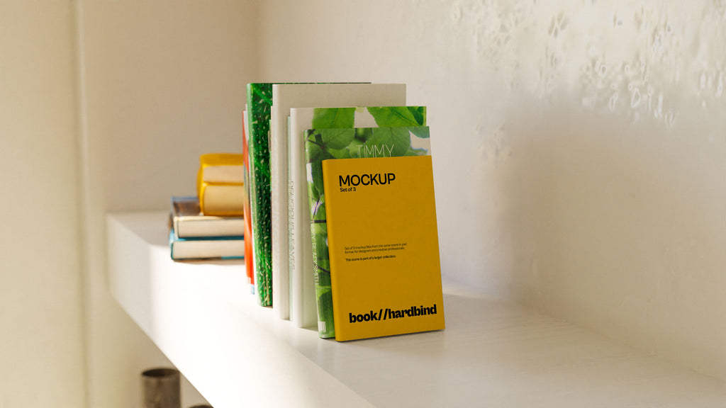 Book Cover Mockup Bundle – Mid Century Collection (3 PSD)