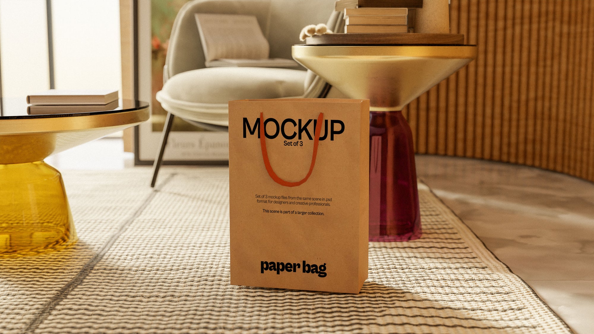 Brown Paper Bag Mockup Bundle – Halcyon Collection (3 PSD)