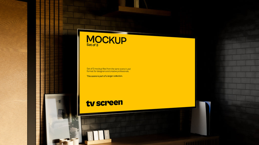 Television Screen Mockup Bundle – Starbound Collection (3 PSD)