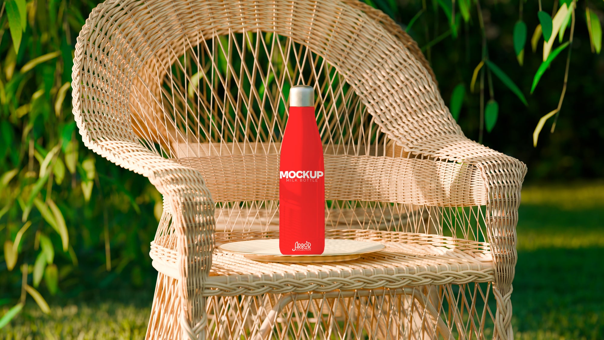Milk Bottle-Shaped Sublimation Tumbler Mockup Bundle – Arbor Collection (4 PSD)