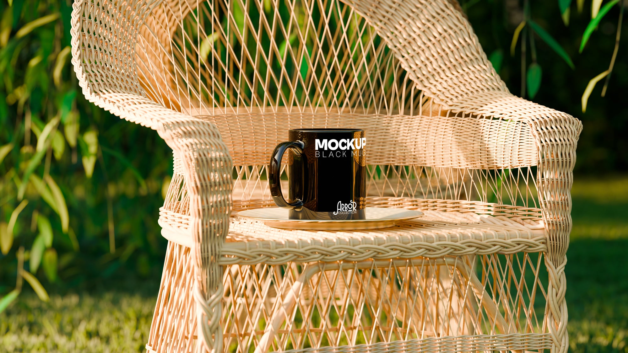 Black Coffee Mug Mockup Bundle – Arbor Collection (4 PSD)