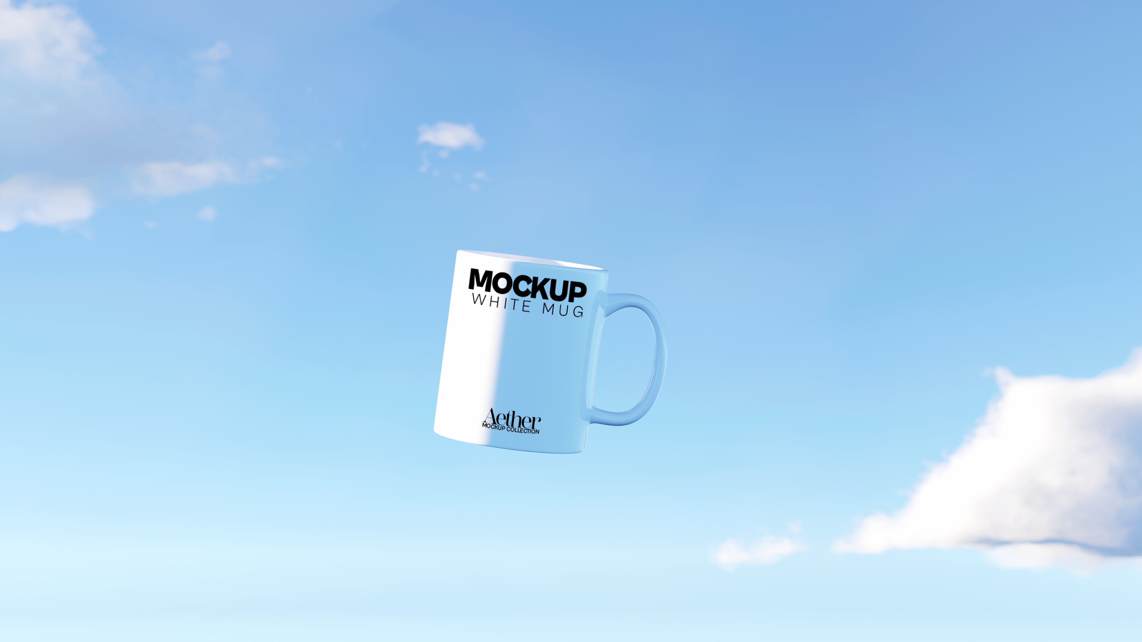 11oz White Sublimation Coffee Mug Mockup Bundle – Aether Collection (3 PSD)