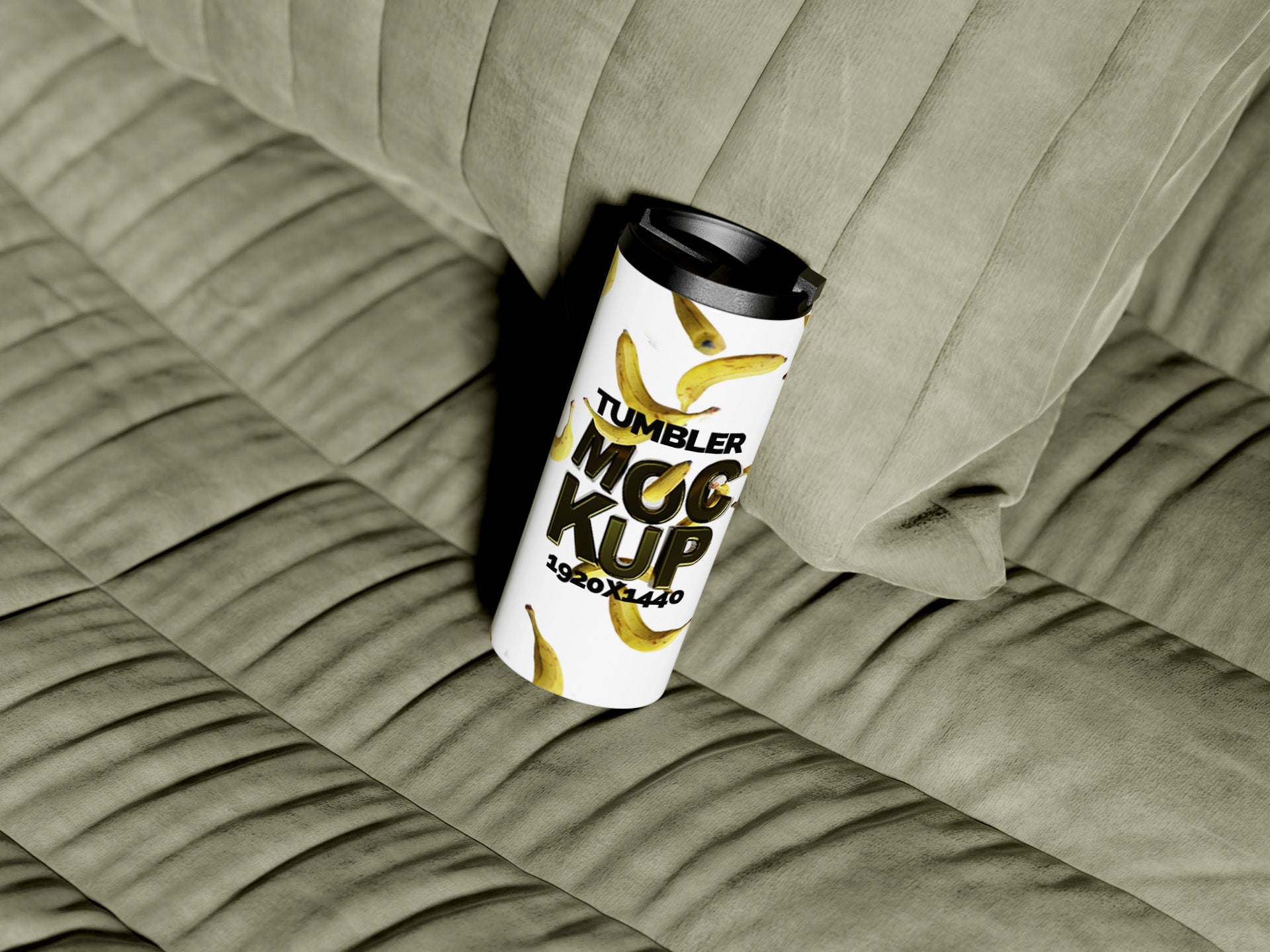 Straight Shaped White Sublimation Tumbler Mockup Bundle – 6 PSDs on Sofa | Crest Collection
