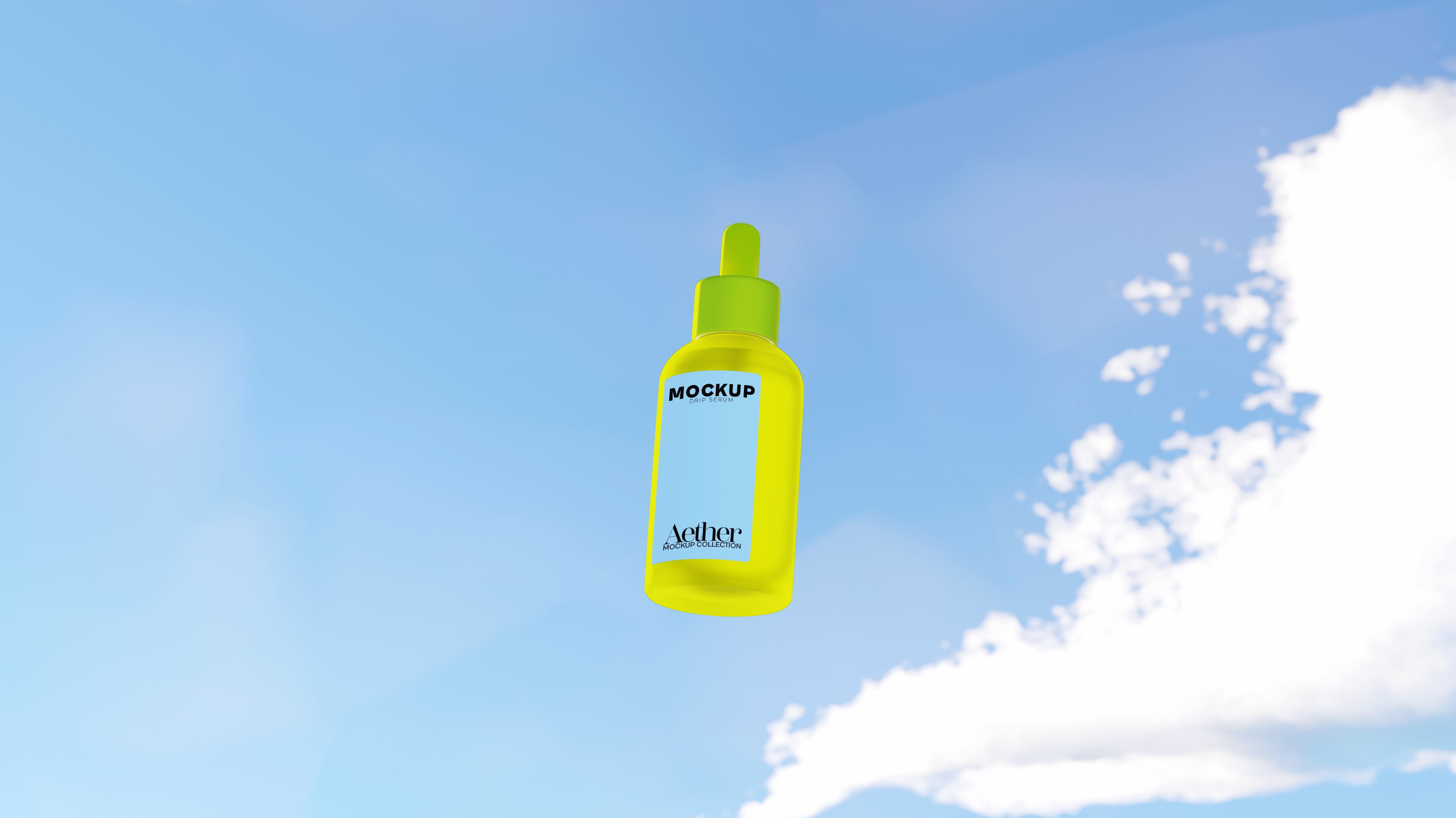 Drip Serum Bottle Mockup Bundle – Aether Collection (3 PSD)