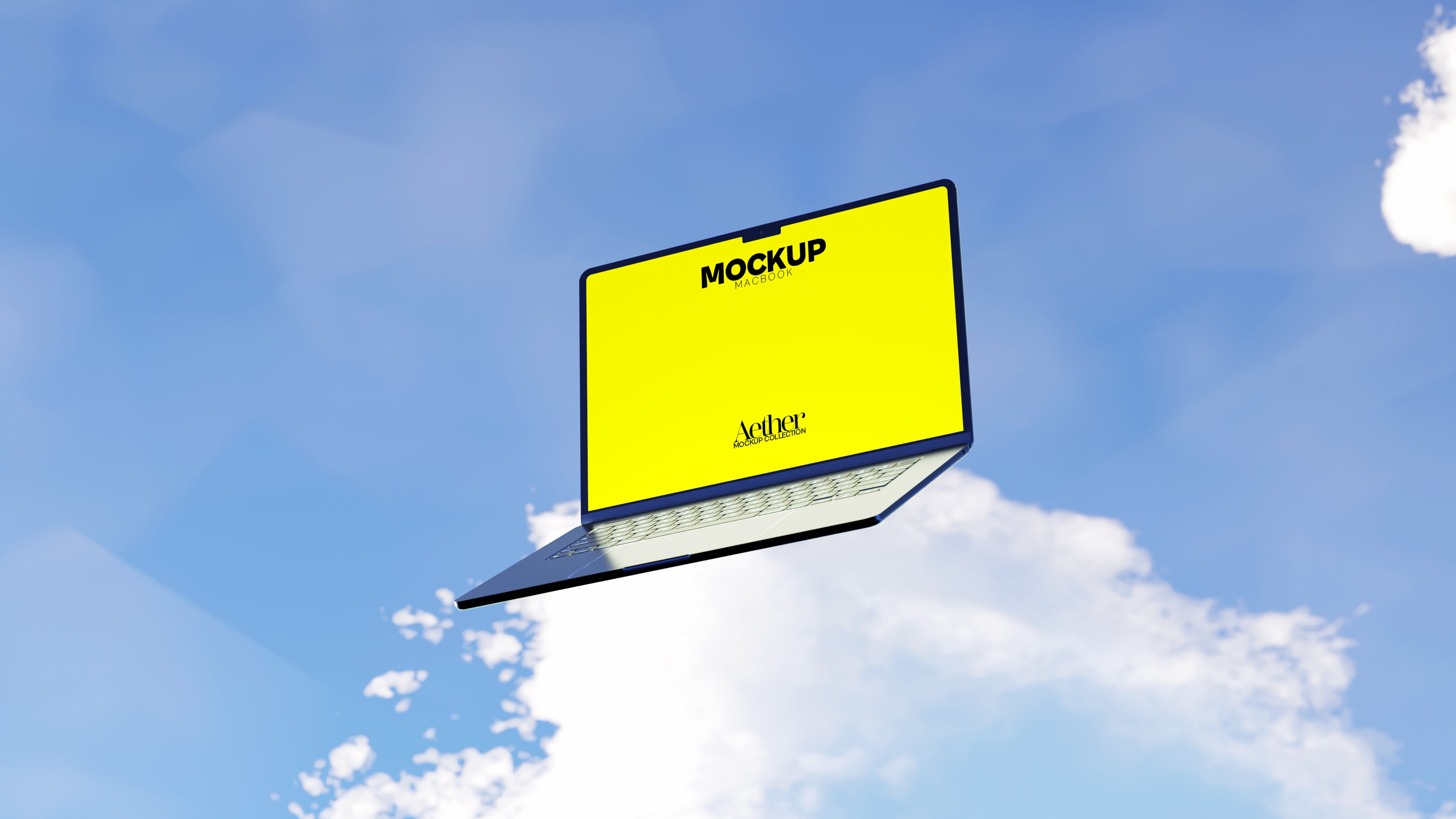 MacBook Screen Mockup Bundle – Aether Collection (3 PSD)