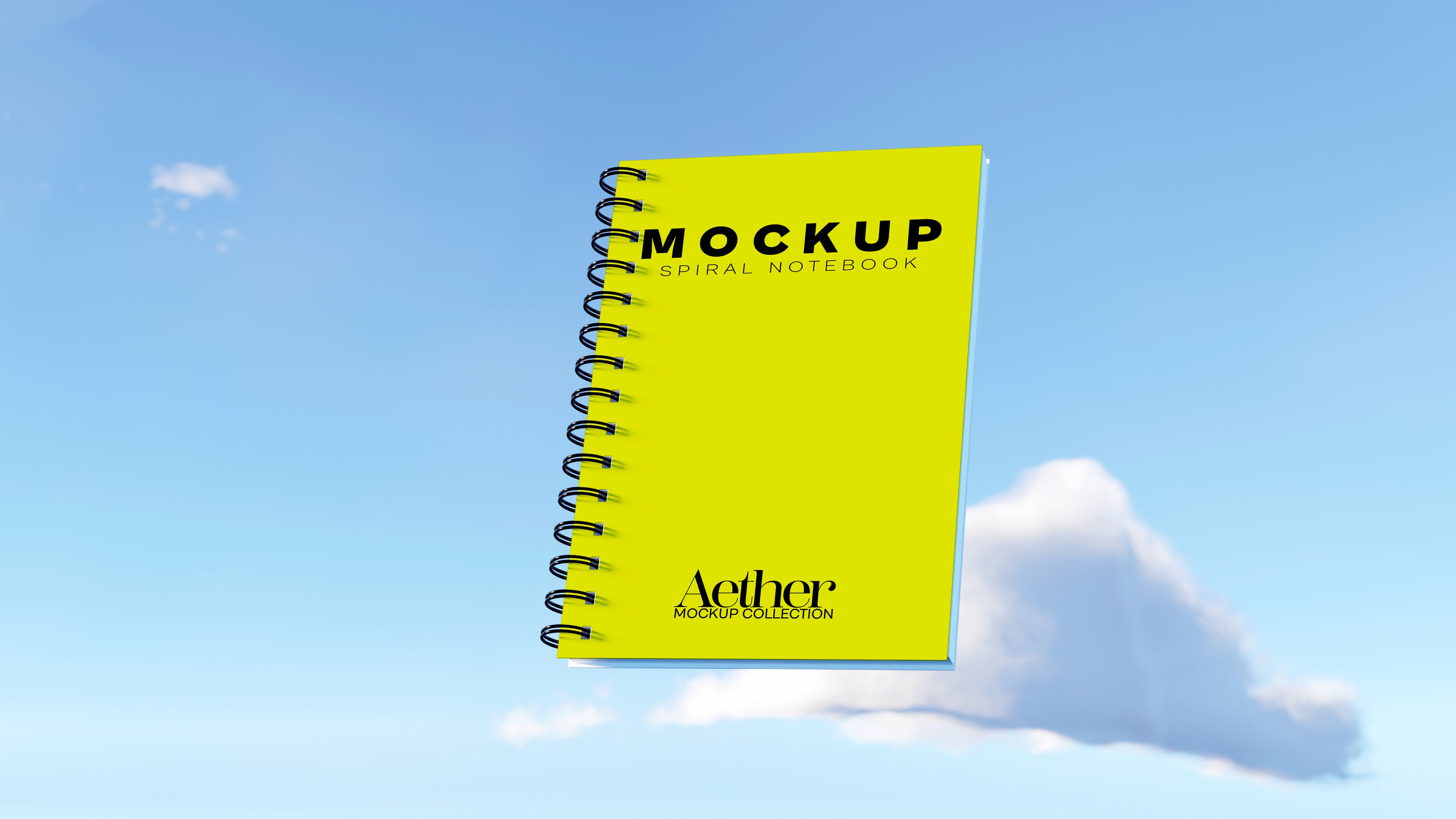 Spiral Notebook Mockup Bundle – Aether Collection (3 PSD)