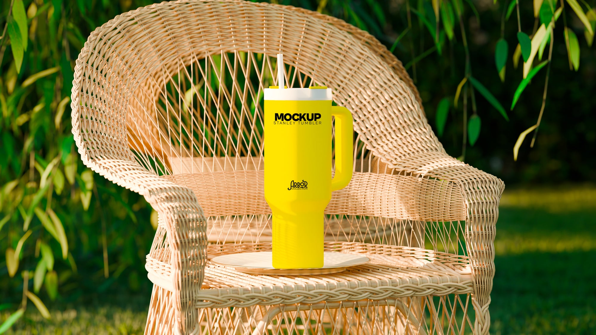 Large Handle Tumbler Mockup Bundle – Arbor Collection (4 PSD)