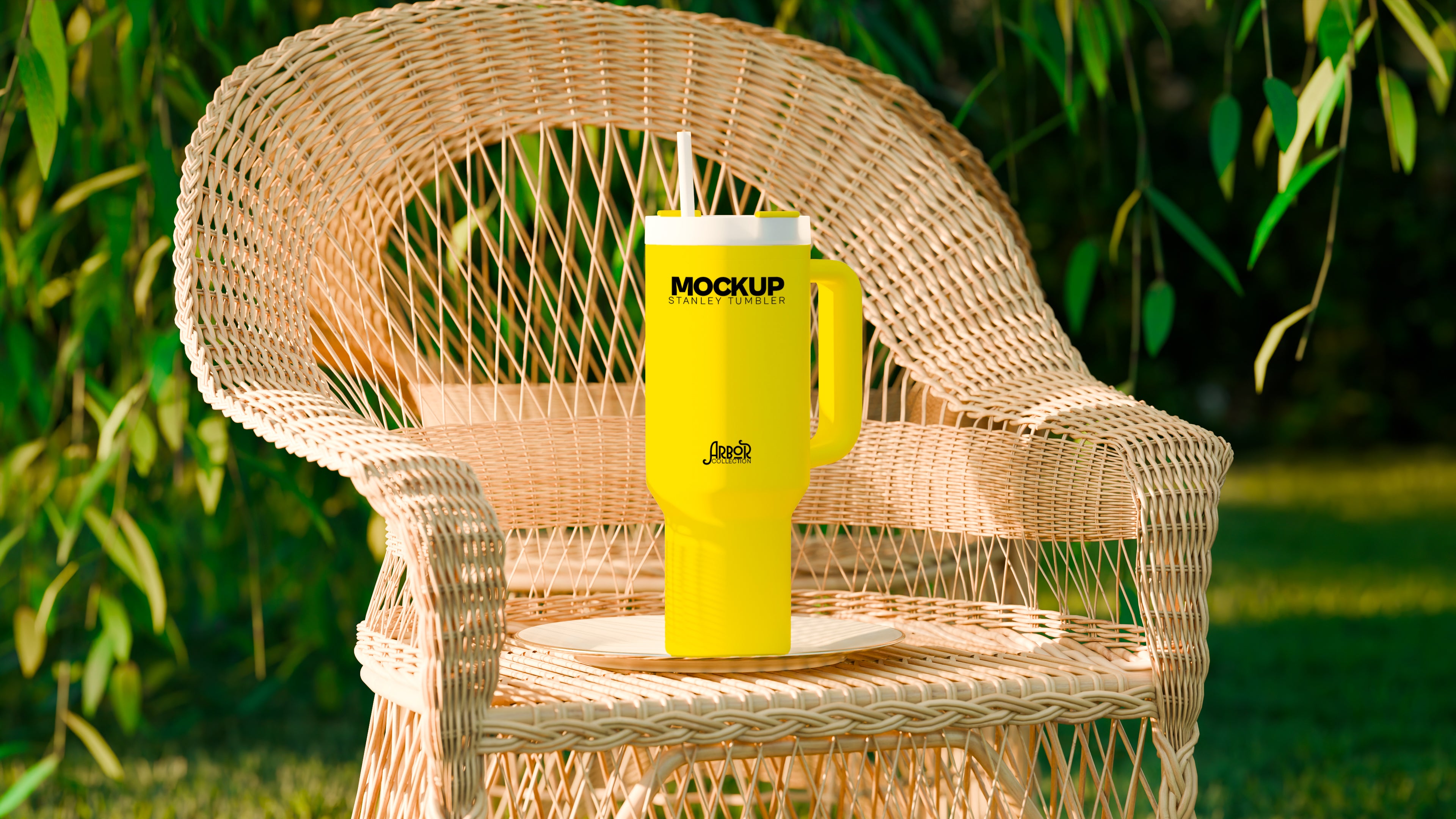Large Handle Tumbler Mockup Bundle – Arbor Collection (4 PSD)