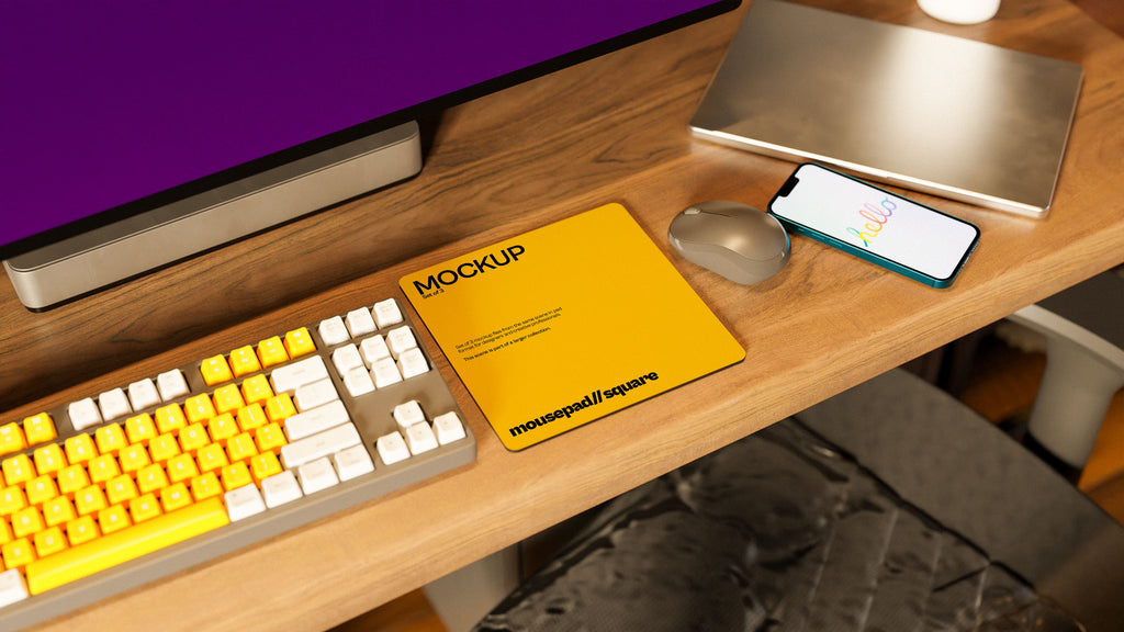 Square Mousepad Mockup Bundle – Starbound Collection (3 PSD)