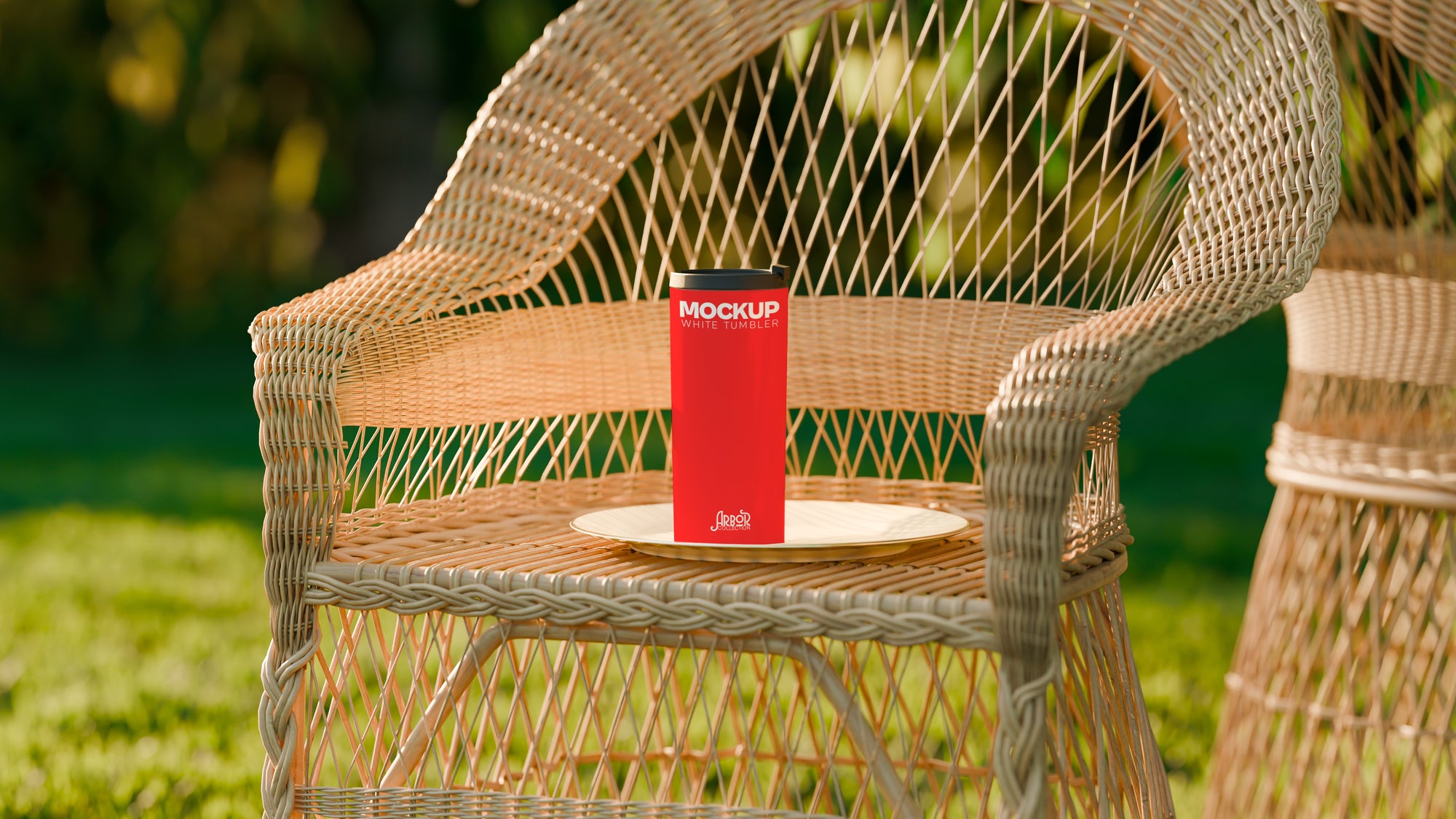 Straight-Shaped White Sublimation Tumbler Mockup Bundle – Arbor Collection (4 PSD)