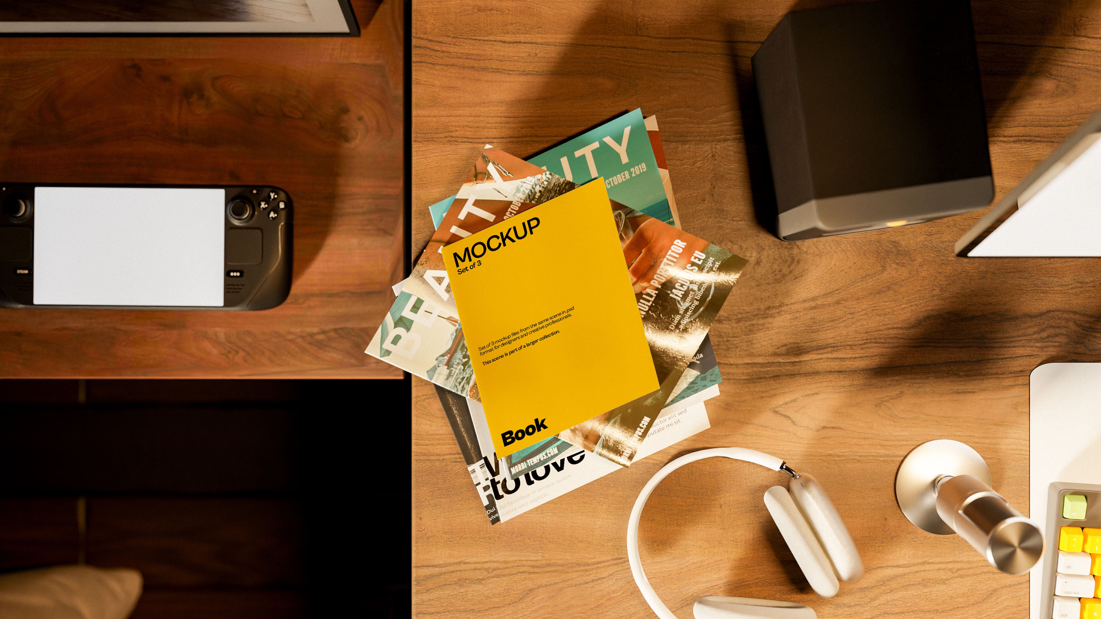 Magazine Mockup Bundle – Starbound Collection (3 PSD)
