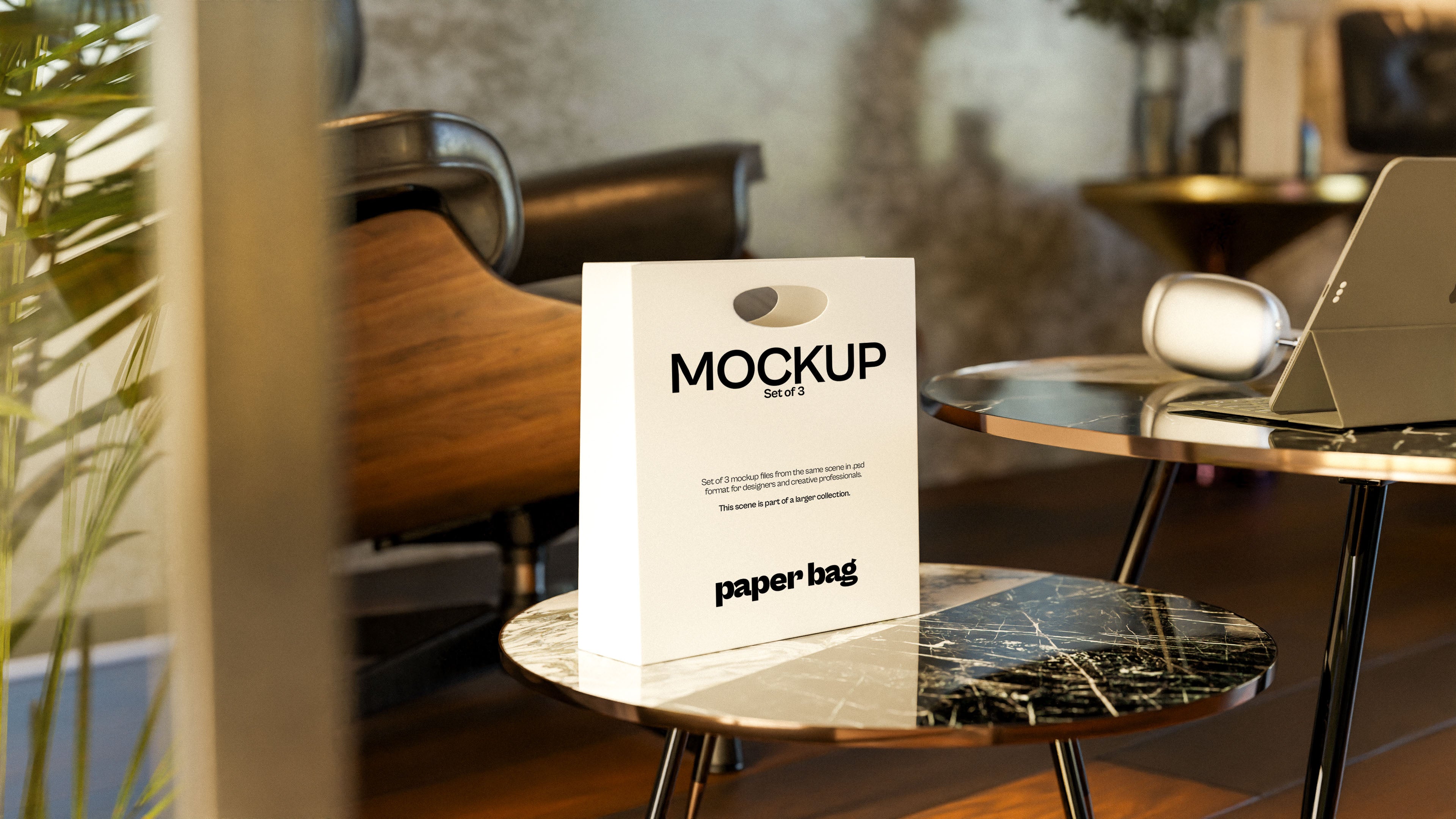 White Paper Bag Mockup Bundle – Polo Collection (3 PSD)