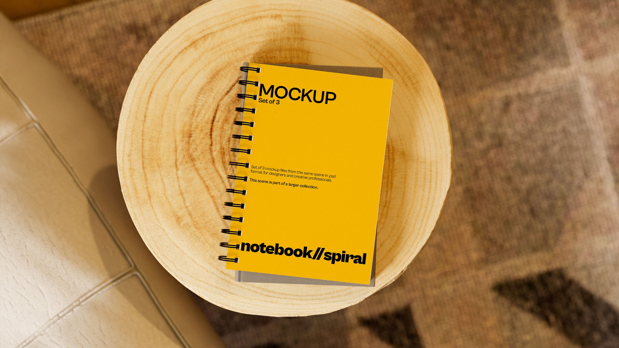 Spiral Notebook Mockup Bundle – Verdant Collection (3 PSD)