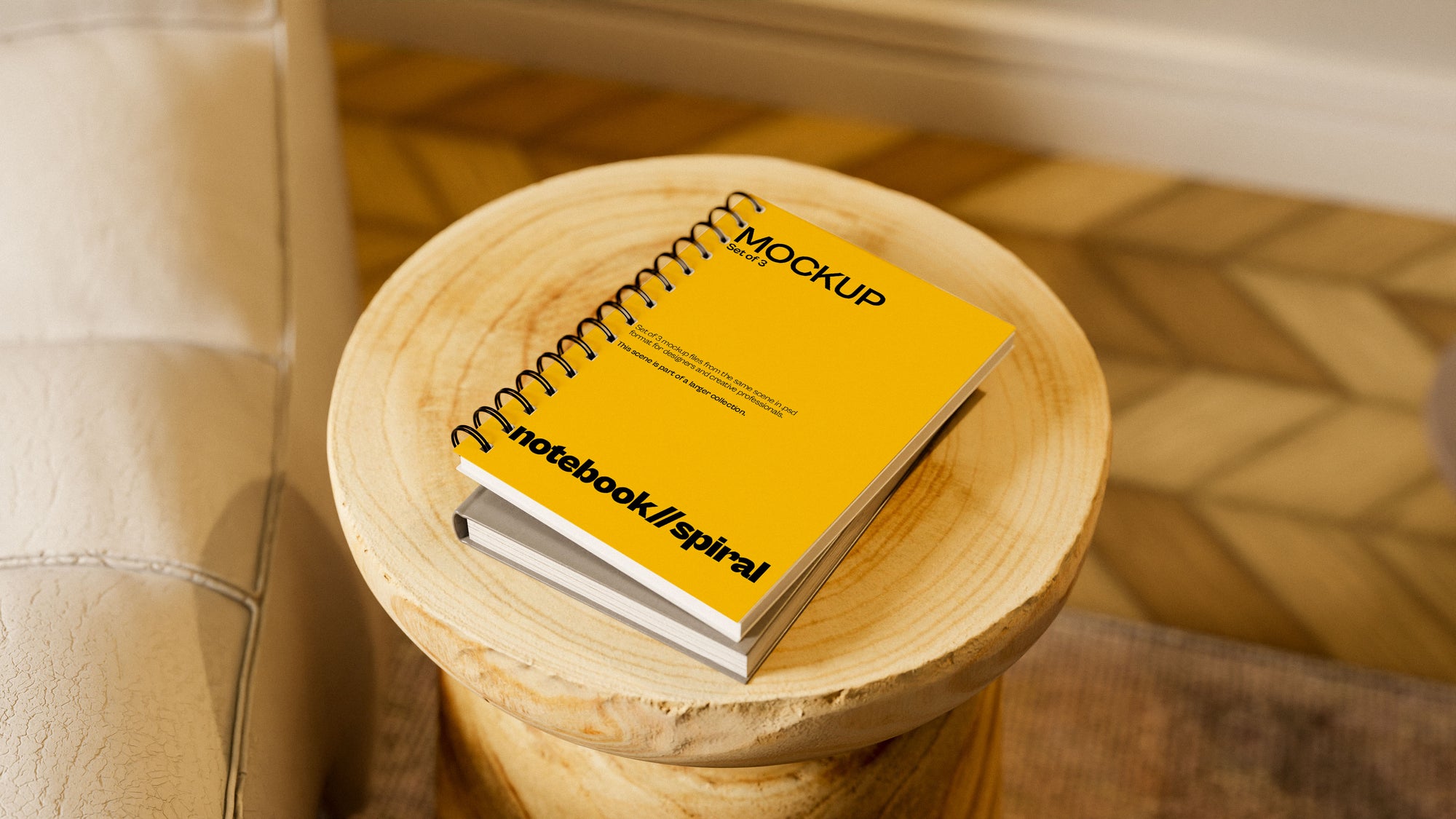 Spiral Notebook Mockup Bundle – Verdant Collection (3 PSD)