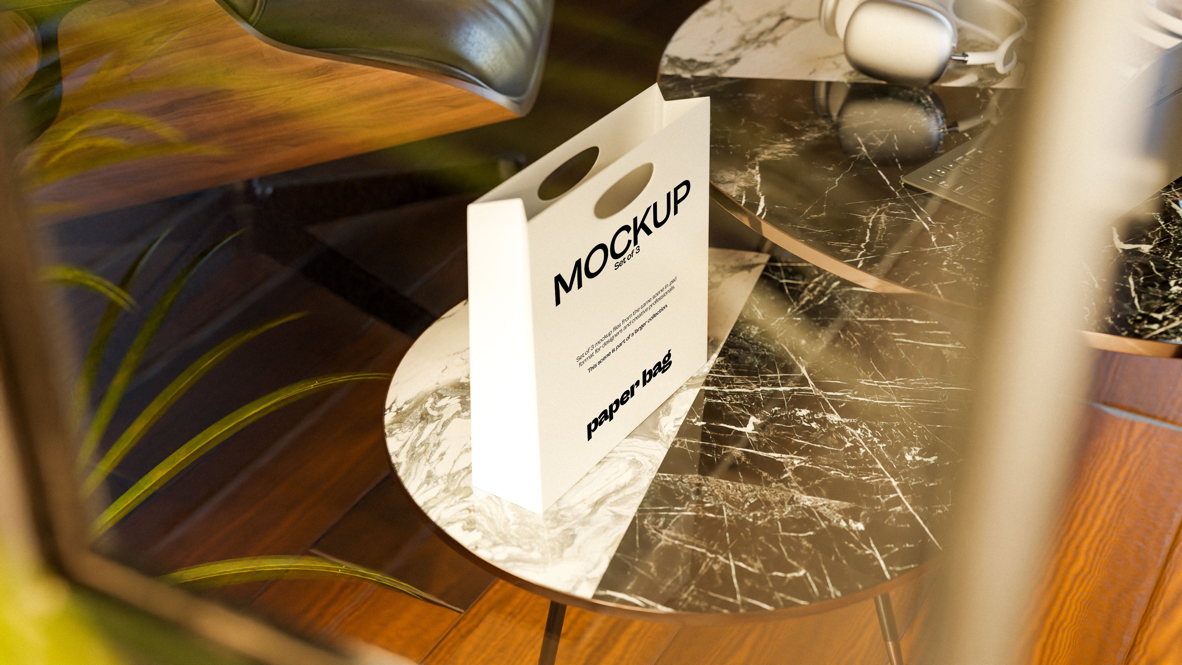 White Paper Bag Mockup Bundle – Polo Collection (3 PSD)