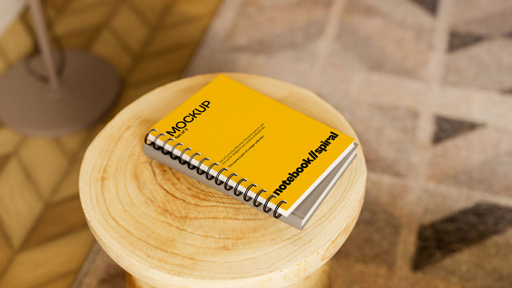 Spiral Notebook Mockup Bundle – Verdant Collection (3 PSD)