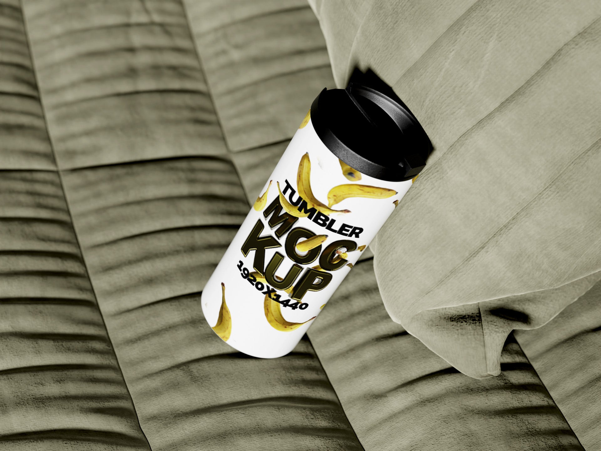 Straight Shaped White Sublimation Tumbler Mockup Bundle – 6 PSDs on Sofa | Crest Collection