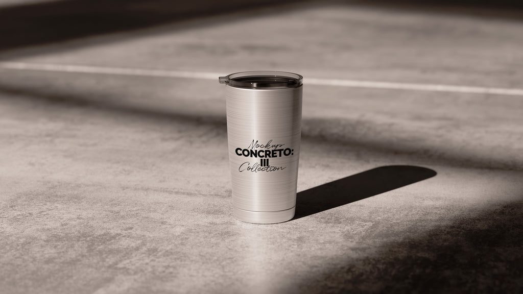 Silver Cone Tumbler Mockup | Concreto 3
