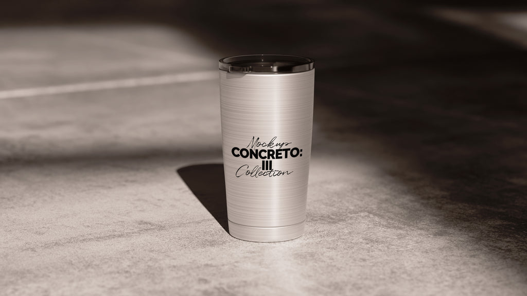Silver Cone Tumbler Mockup | Concreto 3