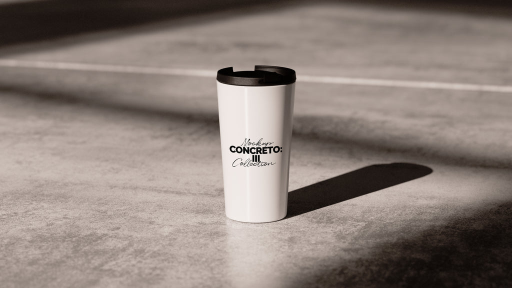 White Cone Tumbler Mockup | Concreto 3
