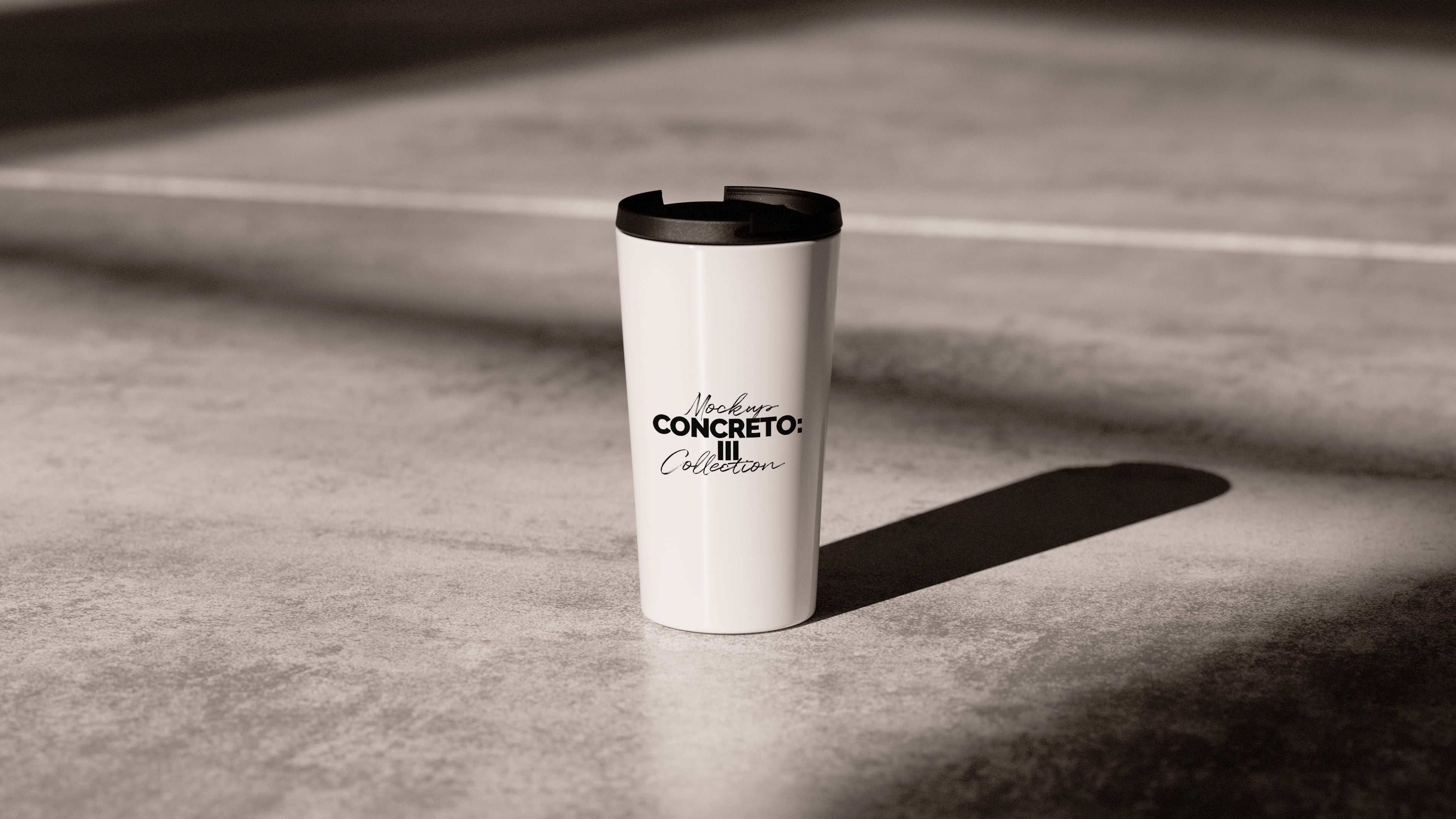 White Cone Tumbler Mockup | Concreto 3