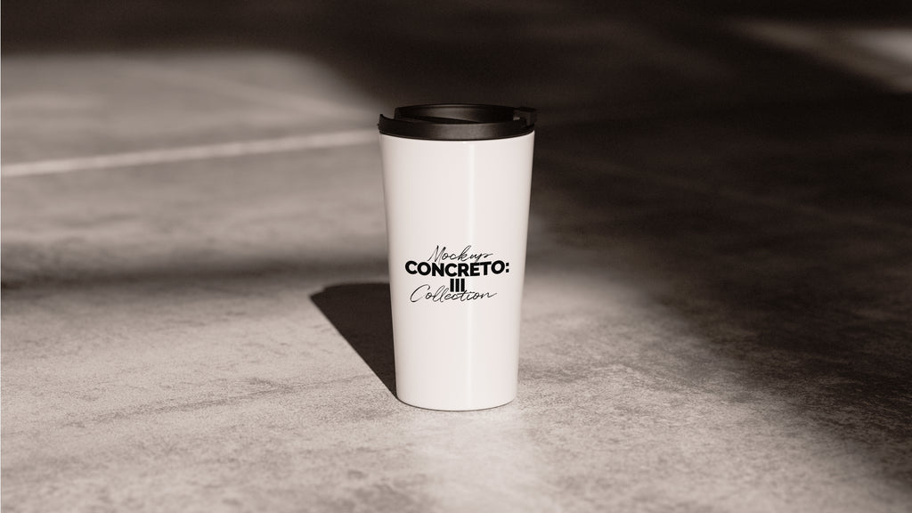 White Cone Tumbler Mockup | Concreto 3