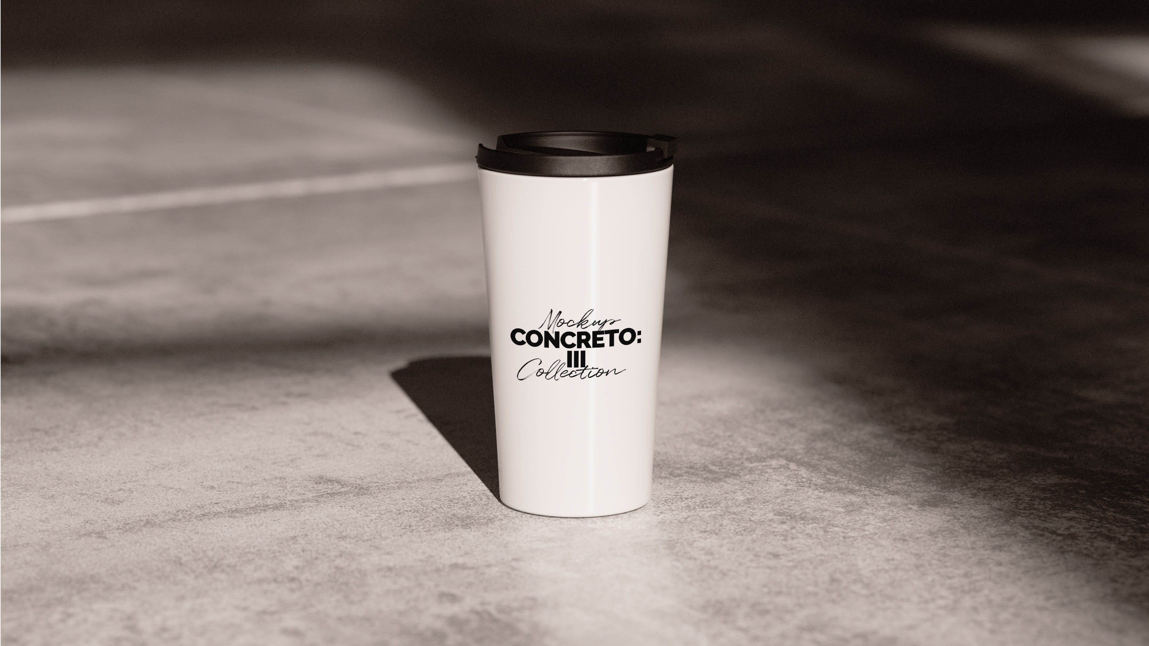White Cone Tumbler Mockup | Concreto 3