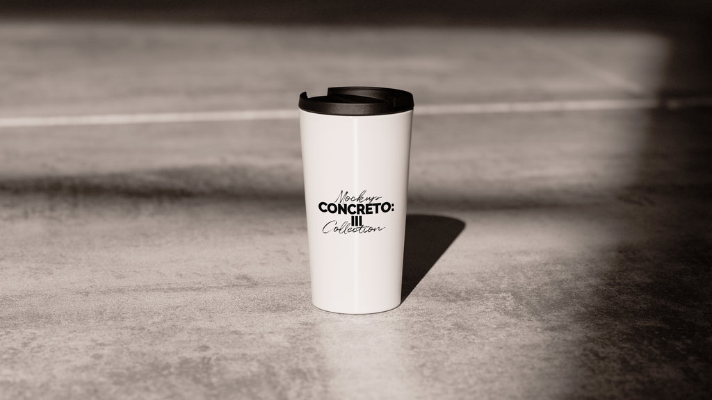 White Cone Tumbler Mockup | Concreto 3