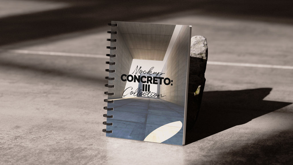 Spiral Notebook Mockup | Concreto 3