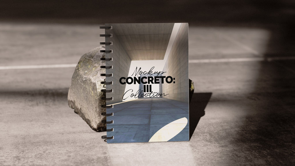 Spiral Notebook Mockup | Concreto 3