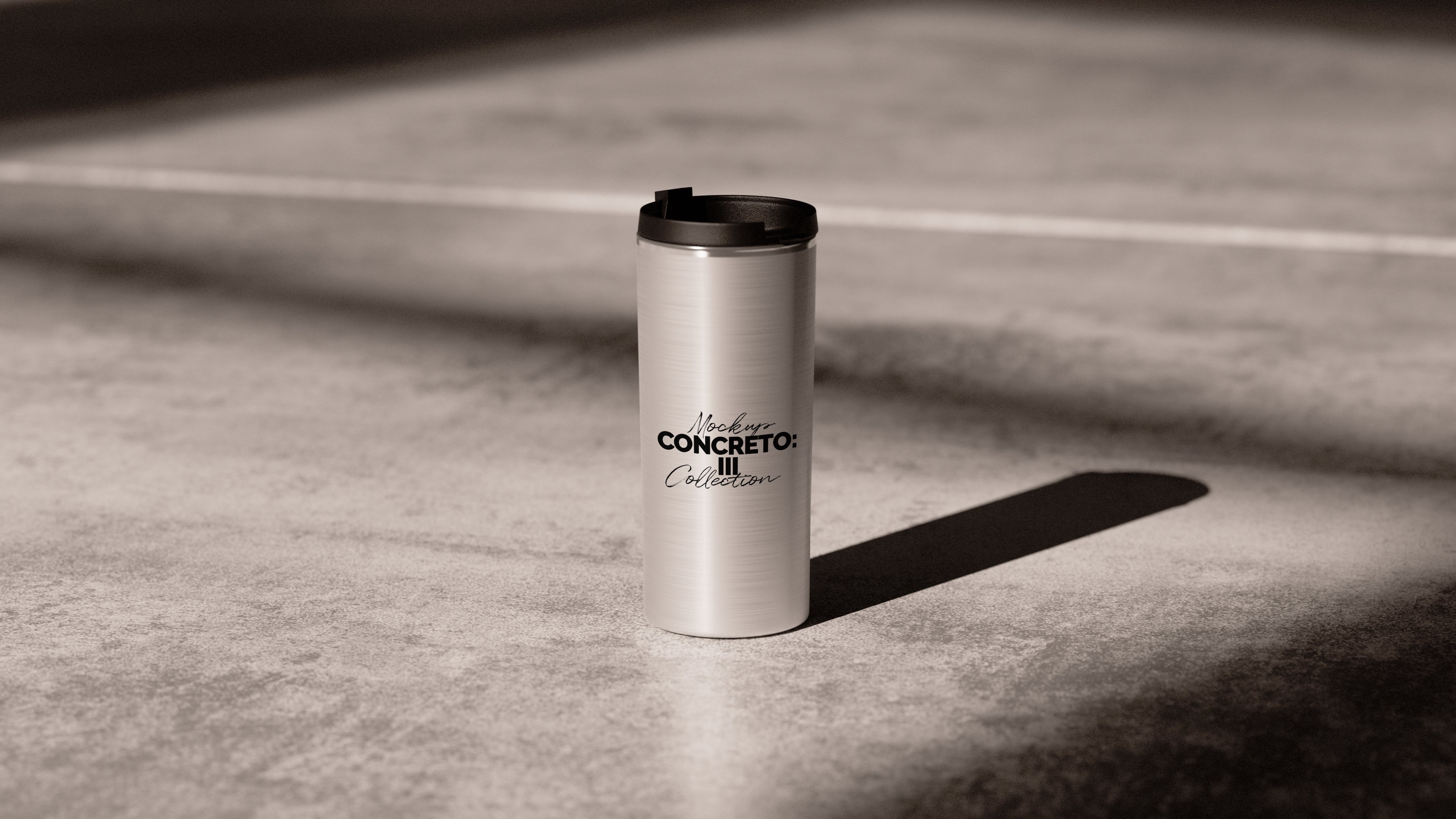 Silver Straight Tumbler Mockup | Concreto 3