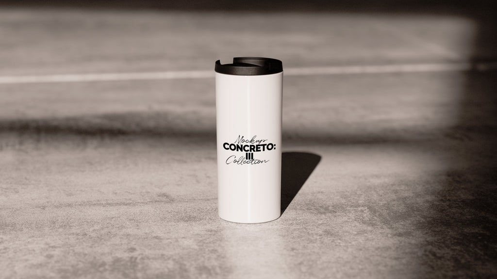White Straight Tumbler Mockup | Concreto 3