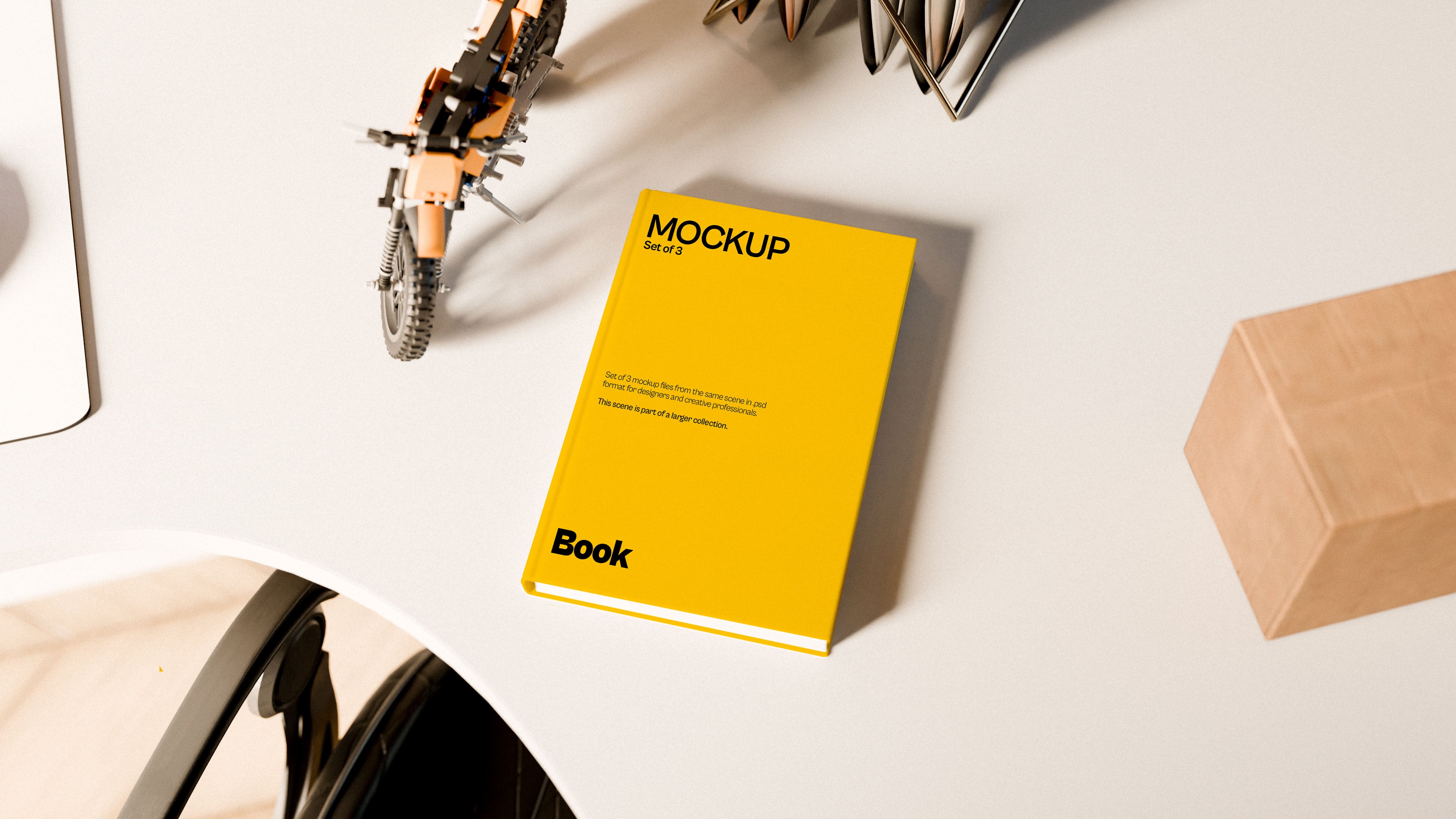 Book Cover Mockup Bundle – 3 PSDs in Outdoor Coastal Setting | Waves and Wheels Collection