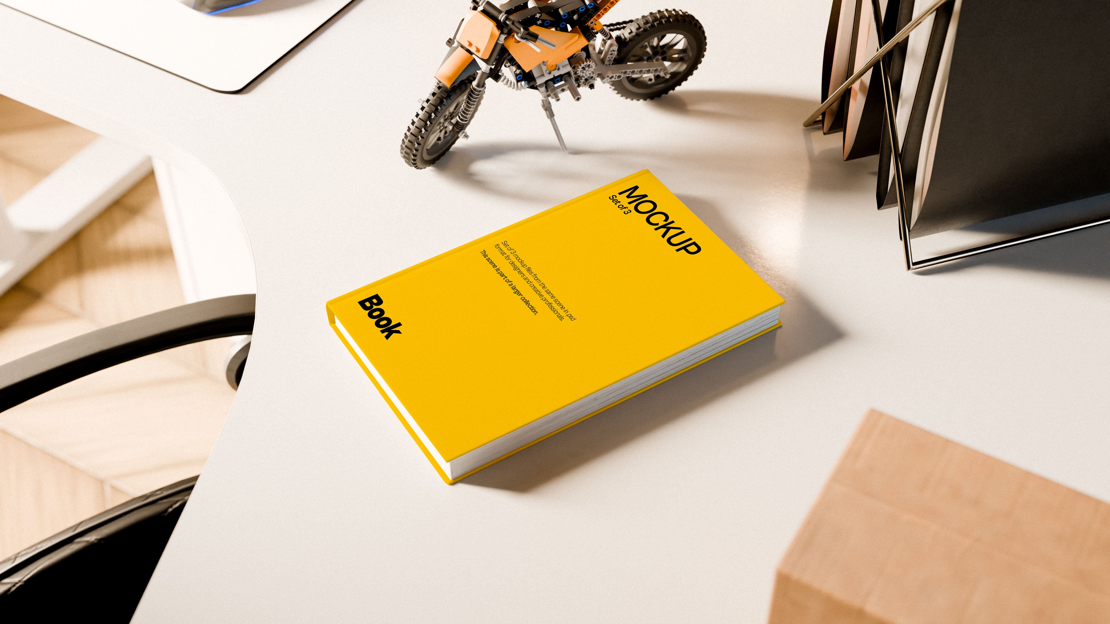 Book Cover Mockup Bundle – 3 PSDs in Outdoor Coastal Setting | Waves and Wheels Collection
