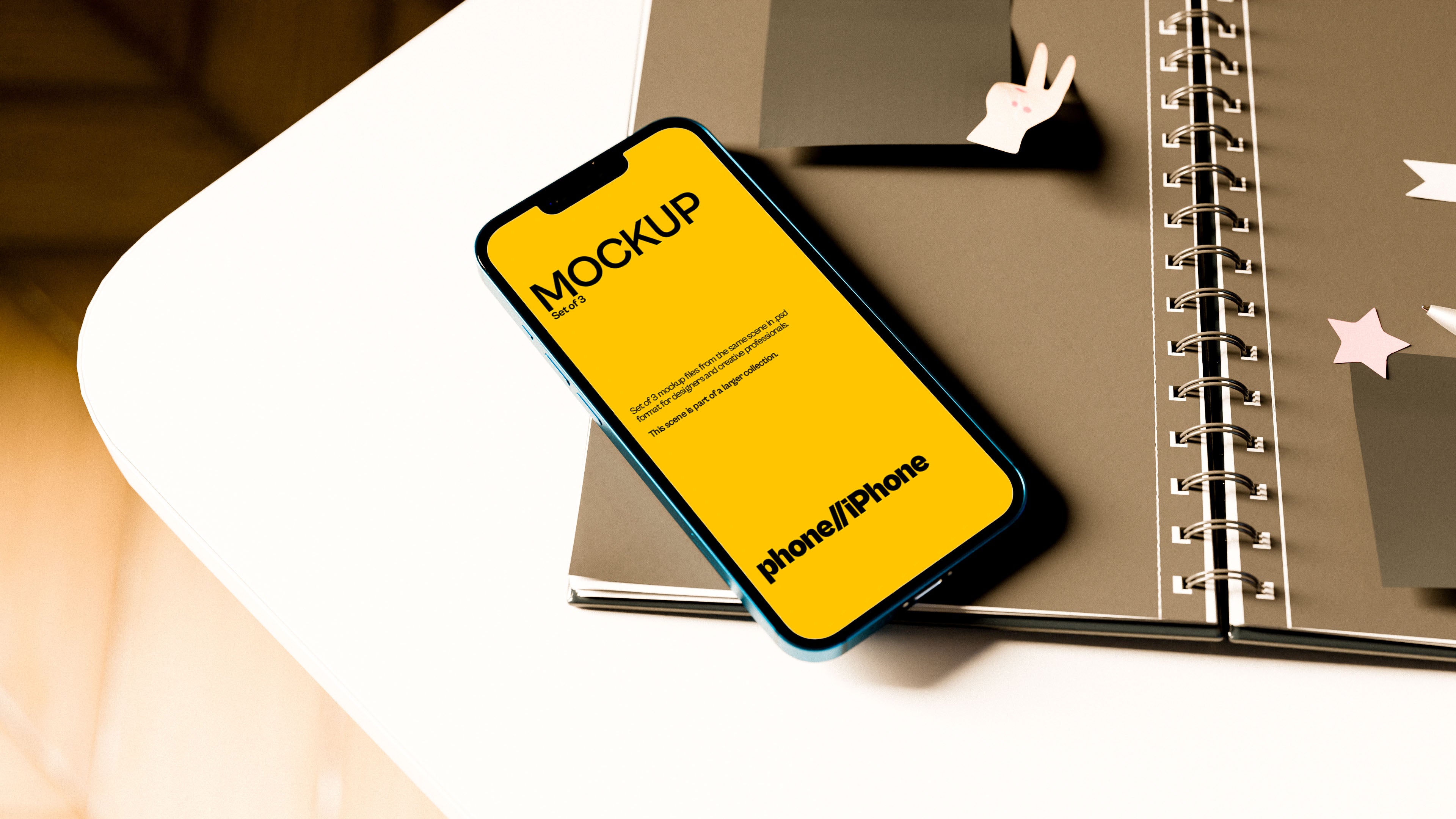 iPhone Screen Mockup Bundle – 3 PSDs in Relaxed Coastal Scene | Waves and Wheels Collection