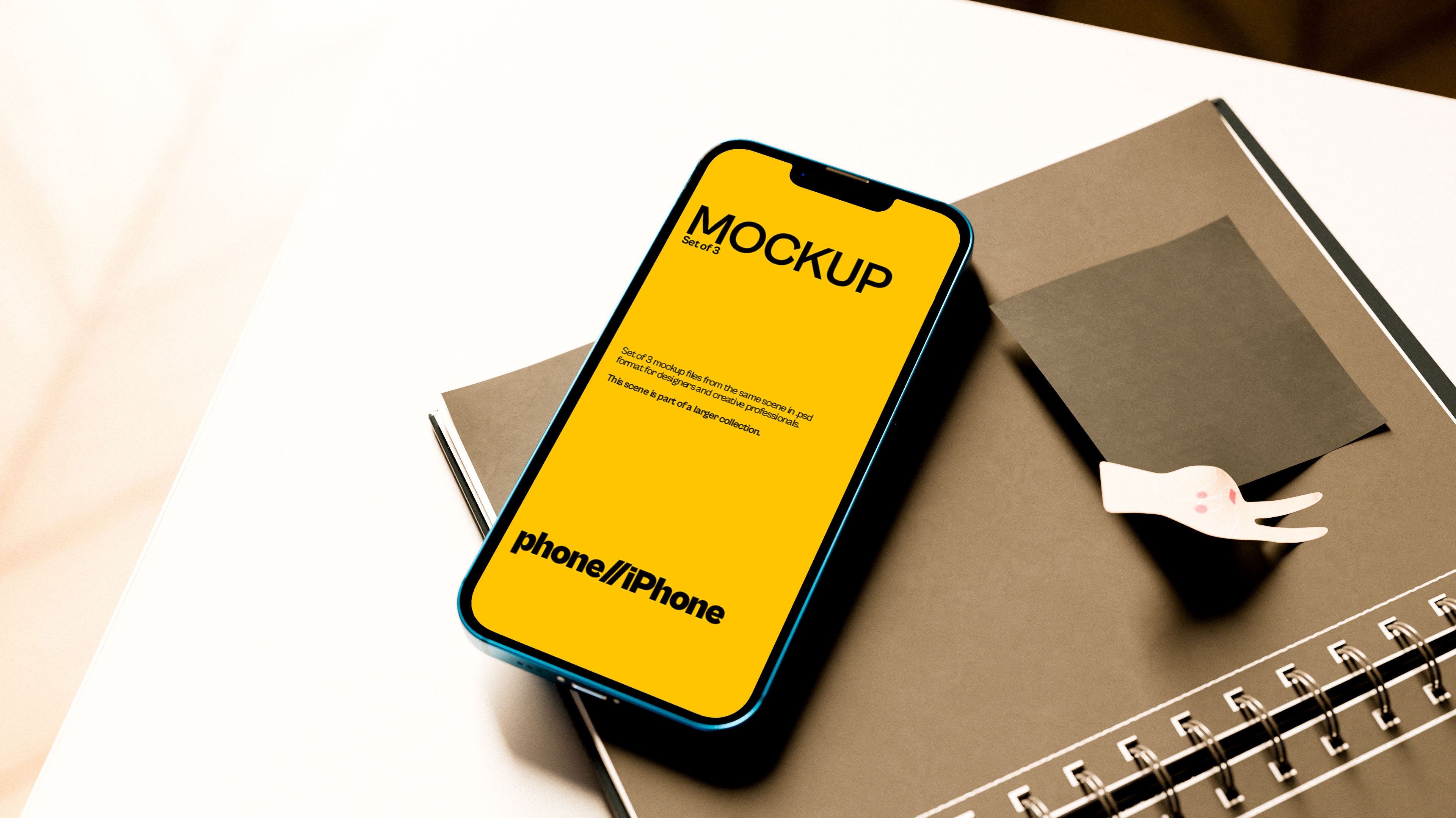 iPhone Screen Mockup Bundle – 3 PSDs in Relaxed Coastal Scene | Waves and Wheels Collection